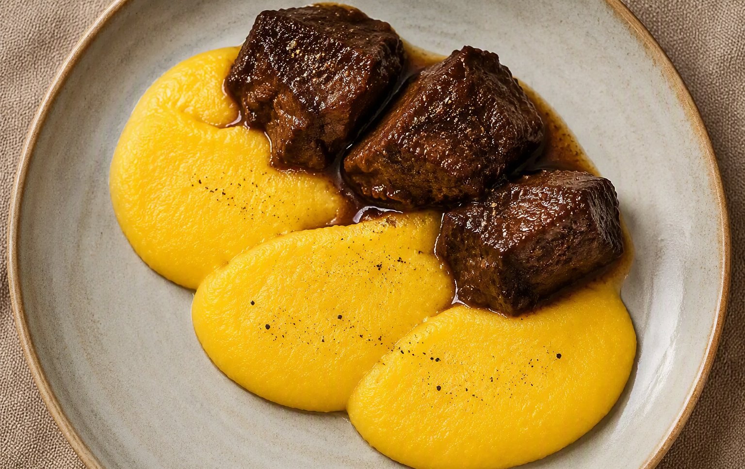 Peposo con polenta